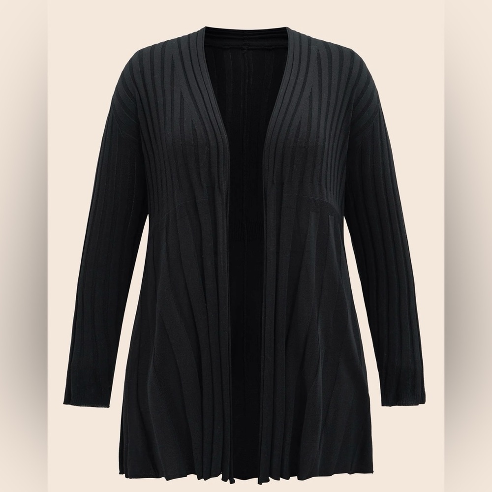 Bloomchic NWT Plain Textured Kimono Collar Cardigan Plus sz 28 (32) 5x 6x